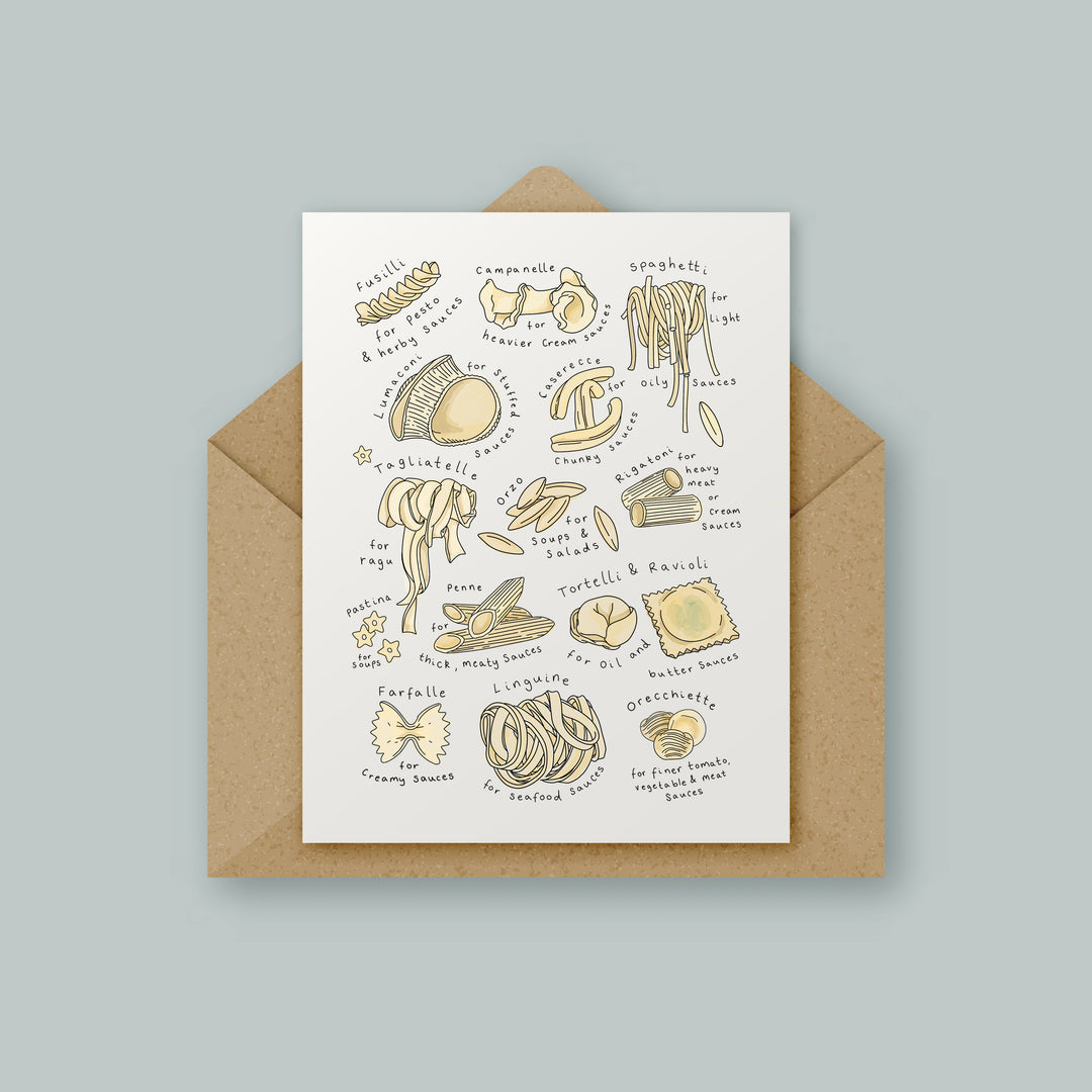 Pasta Shapes Card