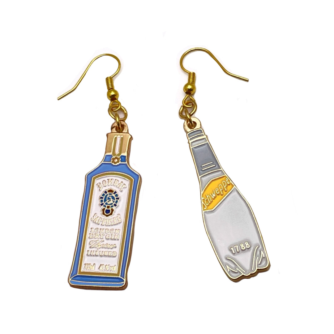 Gold Gin and Tonic earrings