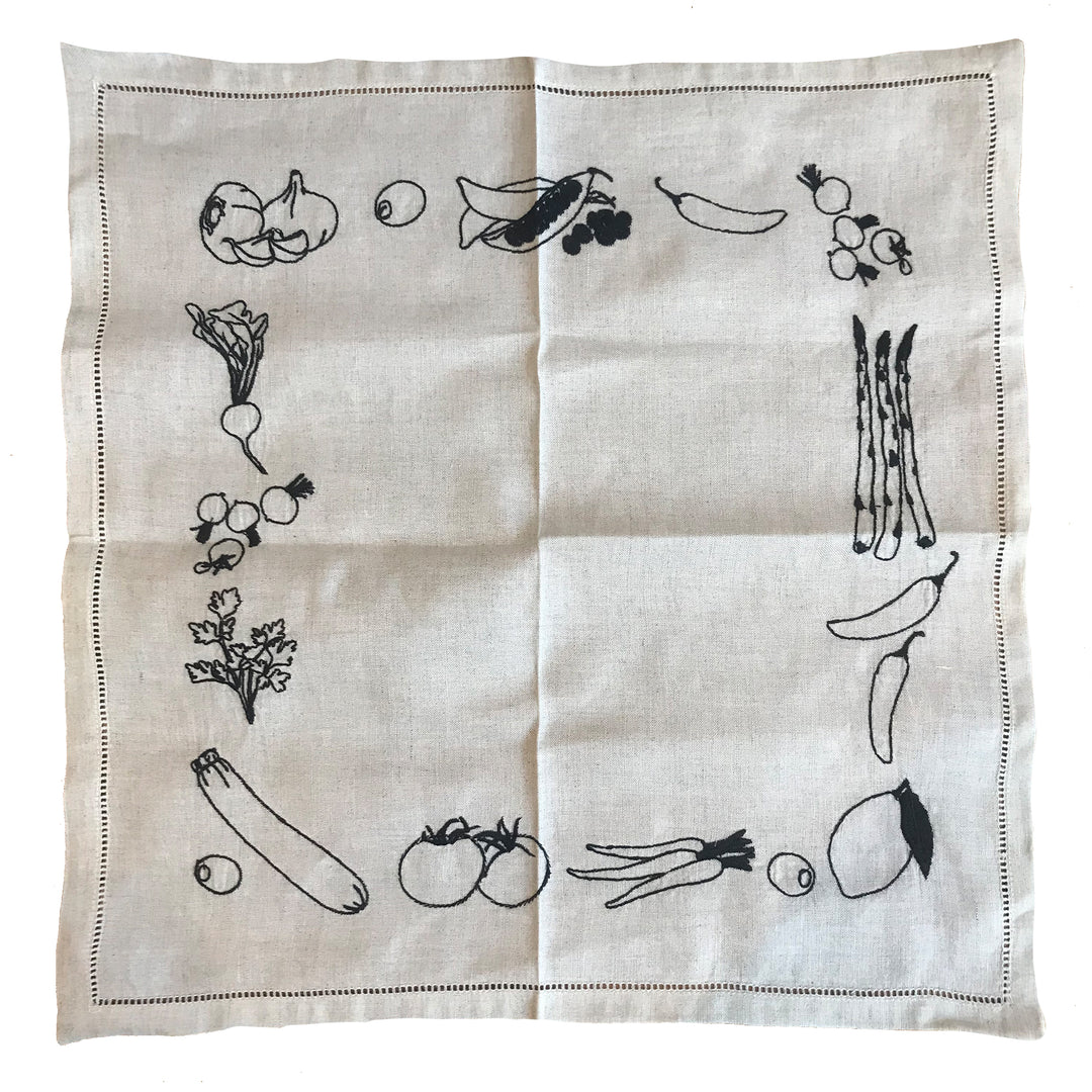 Embroidered Linen Napkins (Set of 4)
